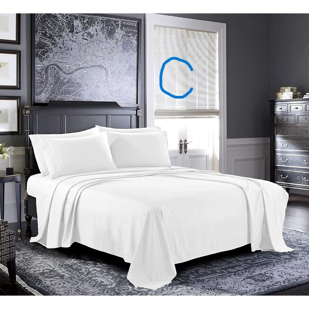 6 Piece Bed Sheets - Cal King, King, Queen , Full  Sheet Set [6-Piece,] … - Picture 4 of 11
